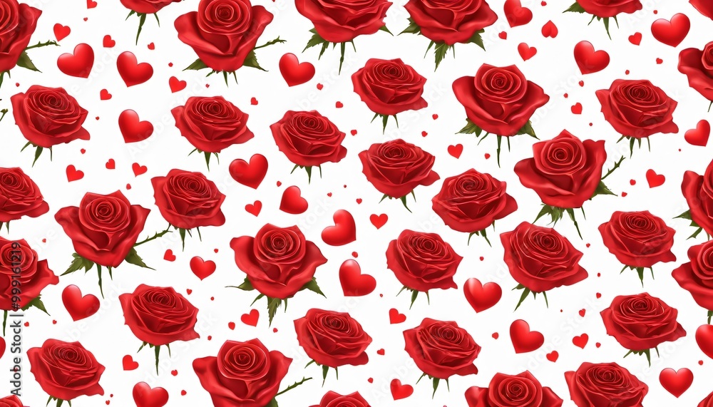Fototapeta premium roses Flower pattern illustration background 
