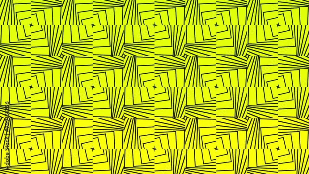 black lines line up, change and move according to the pattern. combined with a yellow background. 3D animation black lines line up, change and move according to the pattern. combined with a yellow background. 3D animation