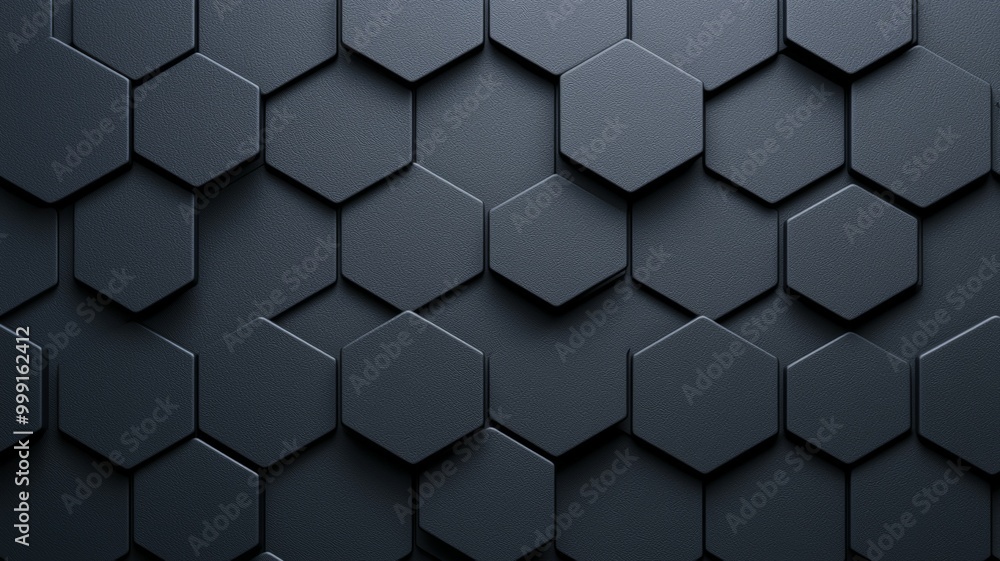A black and white image of a wall with hexagonal shapes A black and white image of a wall with hexagonal shapes