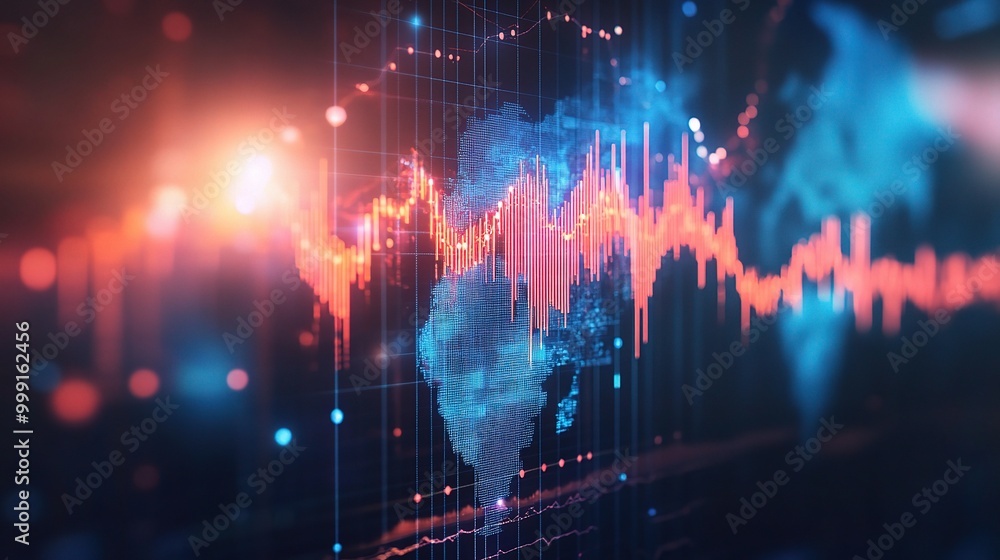 Abstract Global Data Visualization Background Abstract Global Data Visualization Background