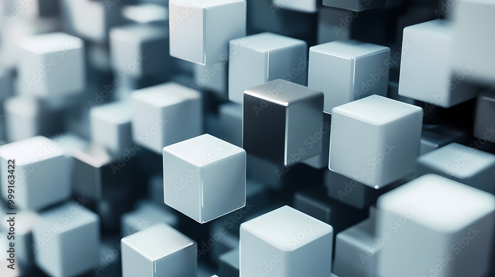 3d rendering of abstract pixelated cubes block shapes. Pixelated Graphics. Illustration 3d rendering of abstract pixelated cubes block shapes. Pixelated Graphics. Illustration