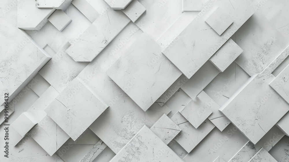 Abstract Geometric White Wall with Irregular Shapes Abstract Geometric White Wall with Irregular Shapes