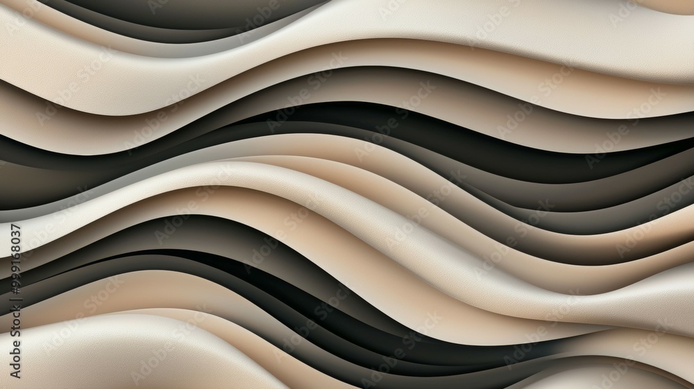 A long, wavy line of different colors and shades A long, wavy line of different colors and shades