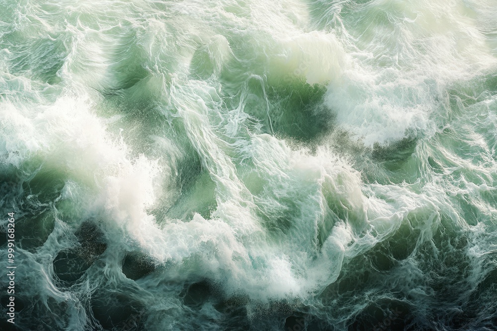 Powerful ocean waves crashing Powerful ocean waves crashing