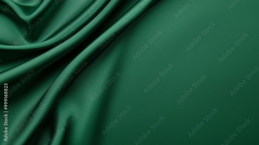 A green fabric with a pattern on it A green fabric with a pattern on it