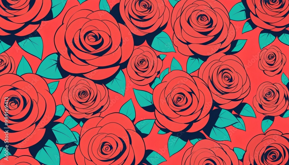 roses Flower pattern illustration background roses Flower pattern illustration background