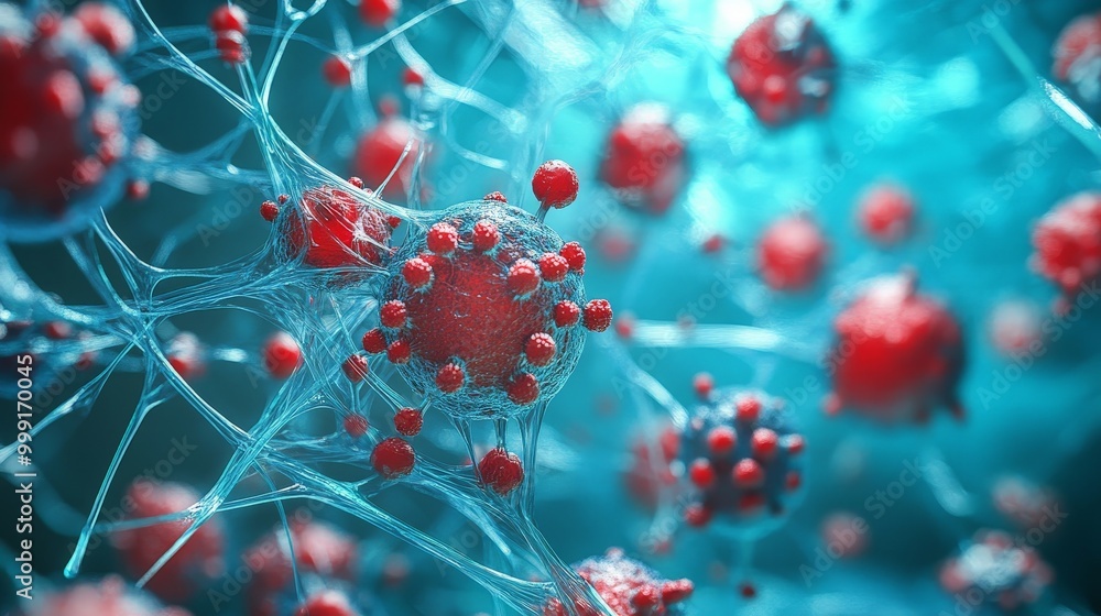 Nanotechnology integrated into biology, where nano-sized sensors monitor cellular functions in real-time for health diagnostics. Nanotechnology integrated into biology, where nano-sized sensors monitor cellular functions in real-time for health diagnostics.