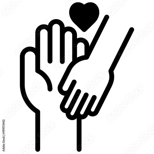 humanitarian icon illustration design with solid