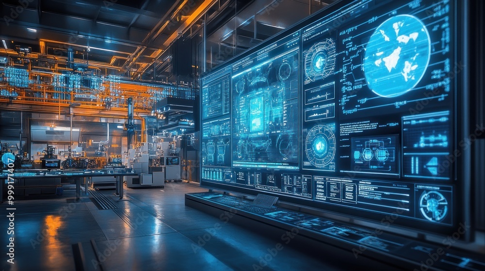 Futuristic Technology Control Room Futuristic Technology Control Room