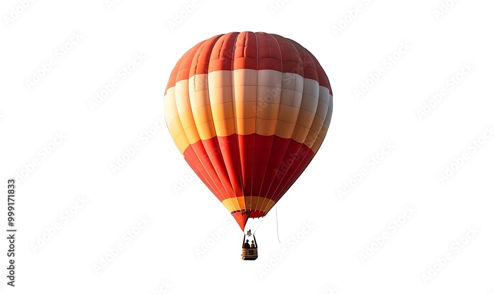 Naklejka premium Hot air balloon isolated on white background