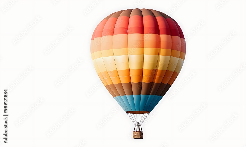 Obraz premium Hot air balloon isolated on white background
