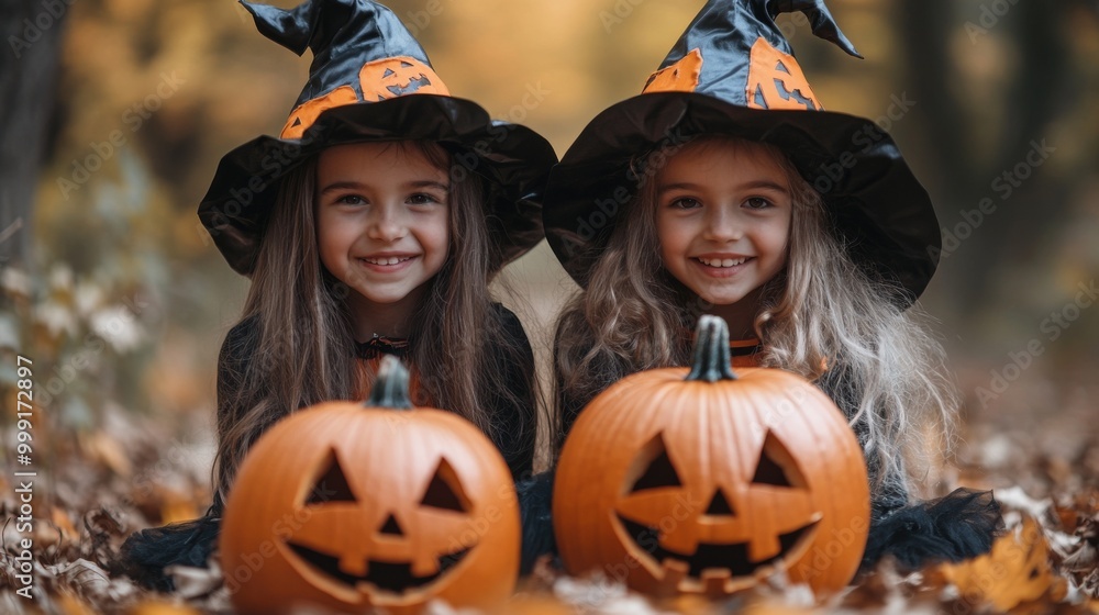 Halloween Themed Photoshoot with Pumpkins and Witches in the Forest Halloween Themed Photoshoot with Pumpkins and Witches in the Forest