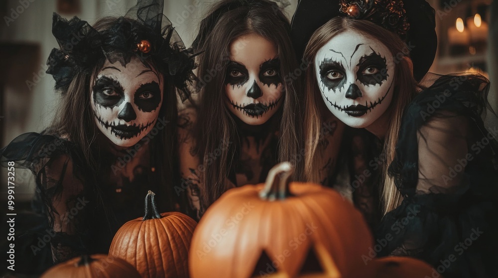 Halloween Themed Photoshoot with Pumpkins and Witches in the Forest Halloween Themed Photoshoot with Pumpkins and Witches in the Forest