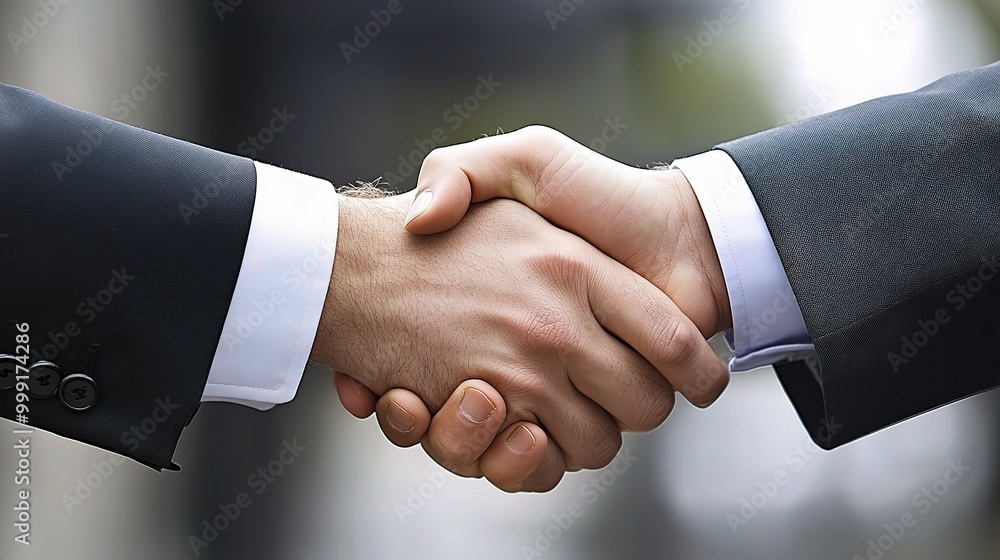 Business Professionals Shaking Hands in Agreement Business Professionals Shaking Hands in Agreement
