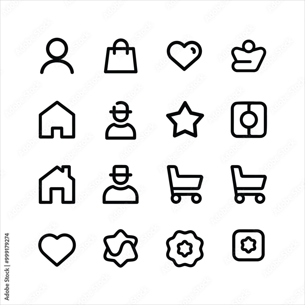 Minimalist Line Icons Set for UI, Web, and App Design Minimalist Line Icons Set for UI, Web, and App Design