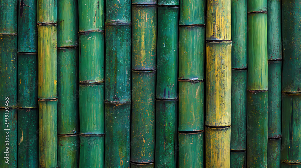 Detailed view of a tall and sustainable bamboo wall in the backdrop, showcasing the vibrant green hues and natural texture, background, wallpaper. Bamboo Forest. Illustration Detailed view of a tall and sustainable bamboo wall in the backdrop, showcasing the vibrant green hues and natural texture, background, wallpaper. Bamboo Forest. Illustration