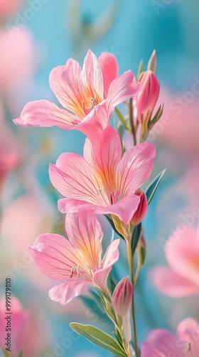 focus photography of pink alstromeria flowers photo