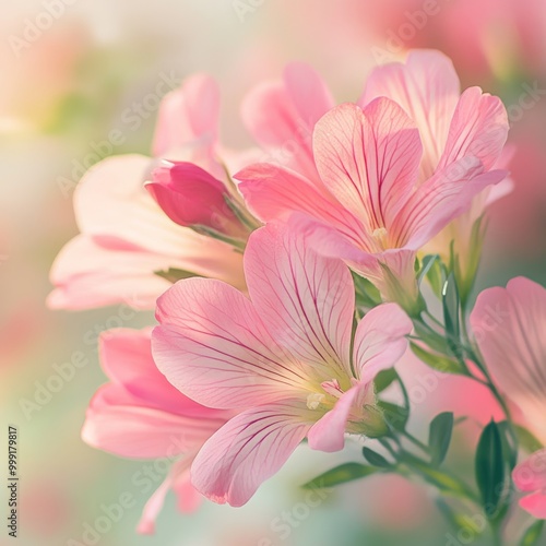 focus photography of pink alstromeria flowers photo