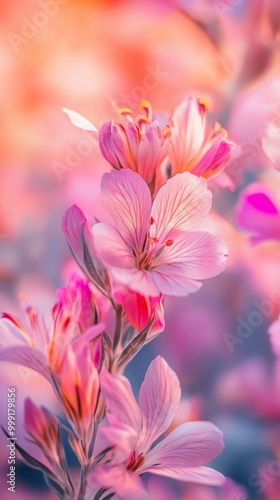 focus photography of pink alstromeria flowers