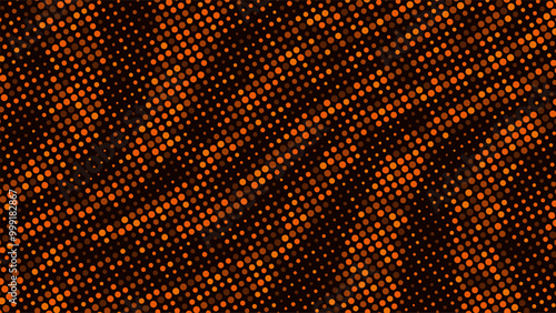 Abstract Diagonal Dotted Pattern in Warm Tones of Orange and Brown