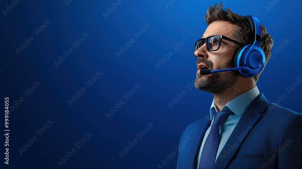 Professional Customer Agent Assisting at Help Desk - 3D Illustration with Copy Space for Product Support, Detailed Explanation Professional Customer Agent Assisting at Help Desk - 3D Illustration with Copy Space for Product Support, Detailed Explanation