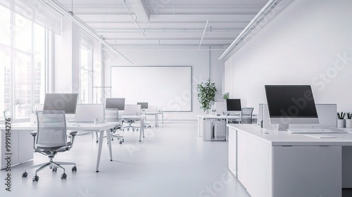 Modern Minimalist Office Design Concept