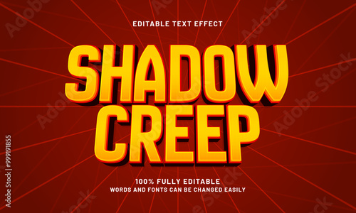 shadow creep editable text effects with a hero and spider theme
