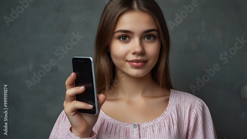 Girl holding mobile 