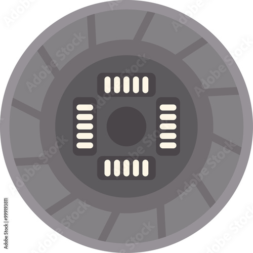 Car clutch disc with friction lining for automotive transmission system replacing part