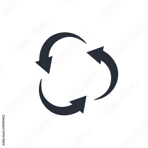 Circulation. Consistent changes. Vector illustration icon isolated on white background.