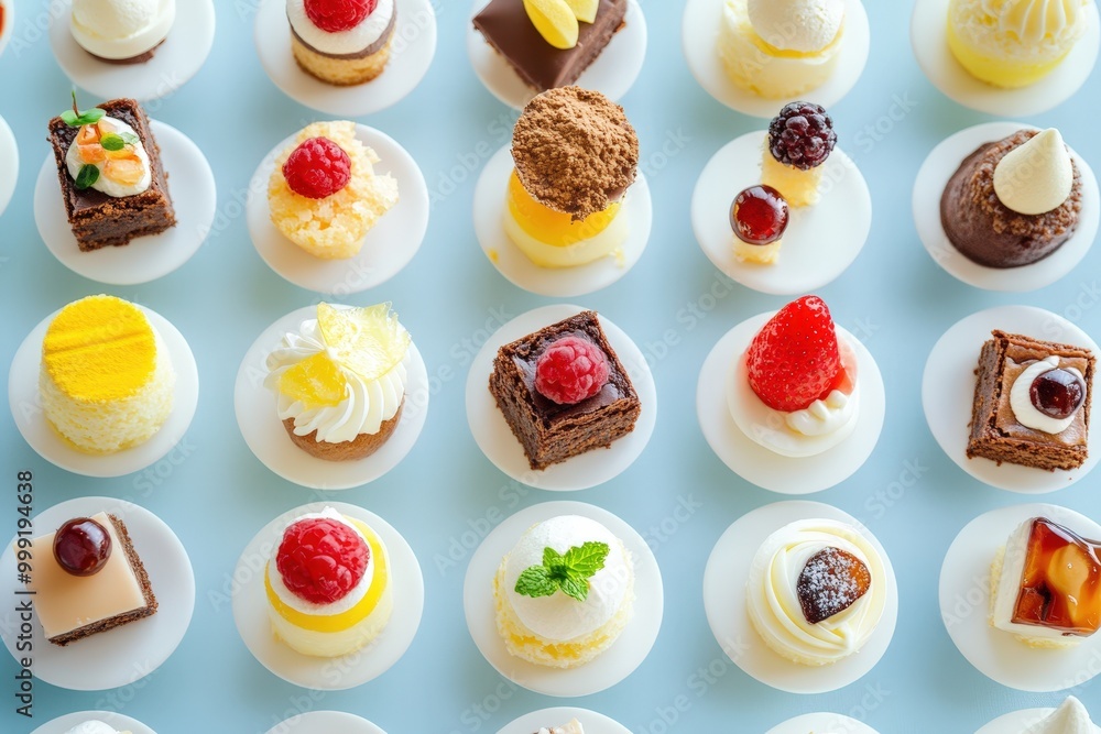 Assortment of delicious mini desserts Assortment of delicious mini desserts