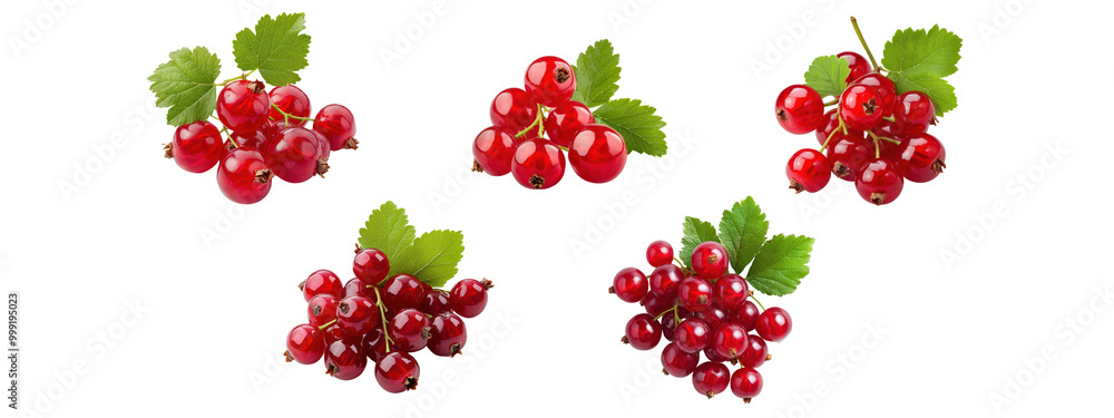Red currant on white background Red currant on white background
