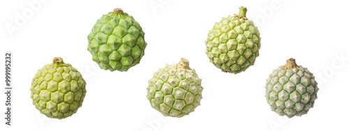 Custard apple on white background