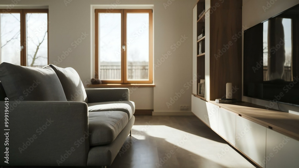 Fototapeta premium living room with fireplace