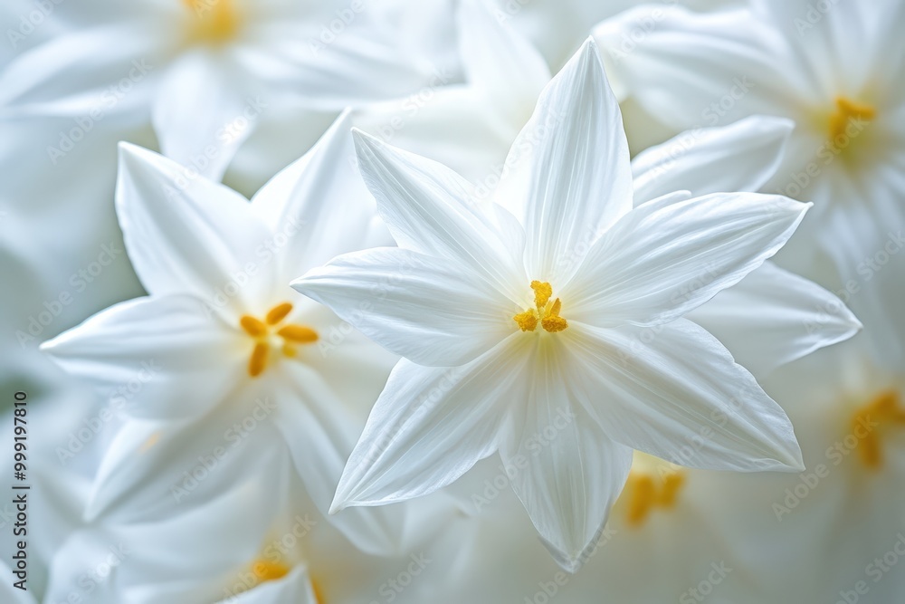 Obraz premium Delicate white flowers in soft focus