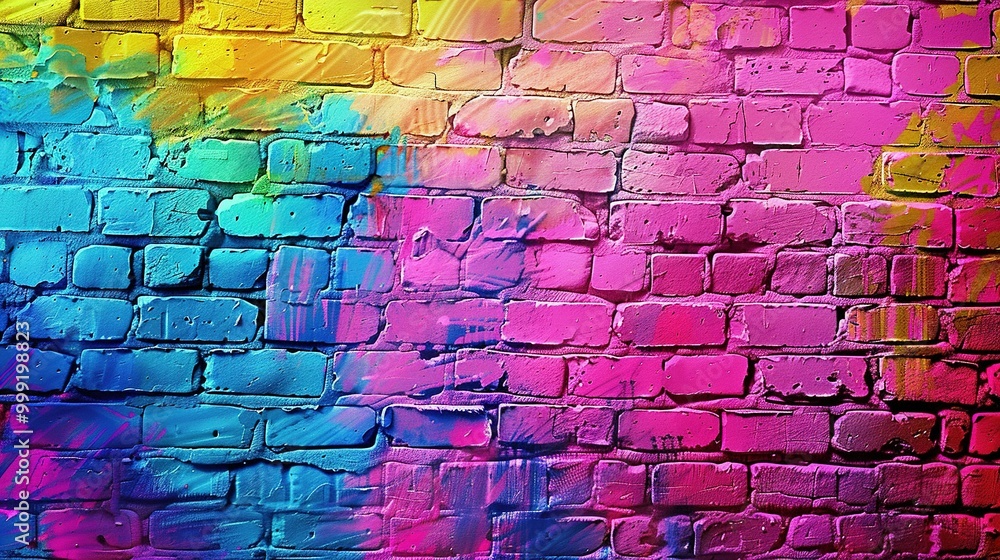Vivid Neon Color Palette: Bright Pop Art Graffiti Wall Textured Background Wallpaper Design Vivid Neon Color Palette: Bright Pop Art Graffiti Wall Textured Background Wallpaper Design