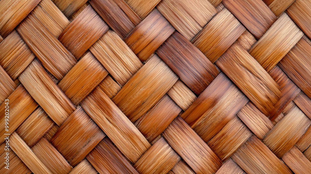 Close-up of a woven wicker pattern with a natural brown color. Close-up of a woven wicker pattern with a natural brown color.