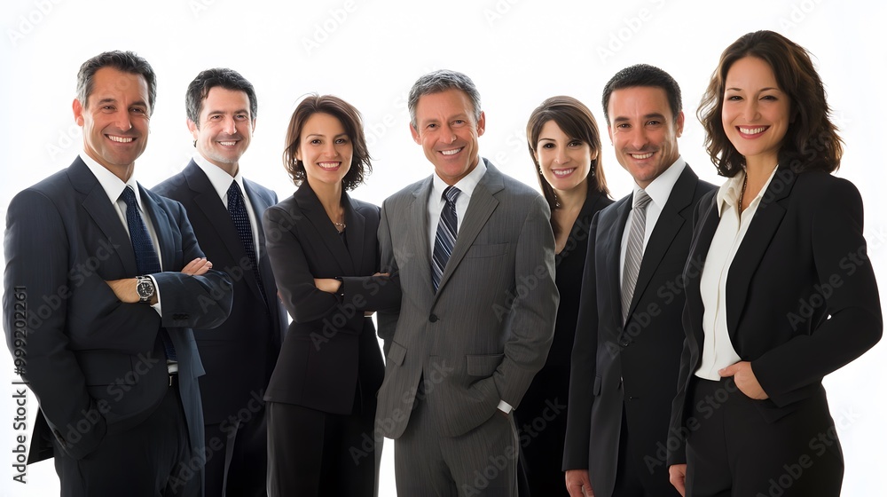 happy successful business team isolated on white background. happy successful business team isolated on white background.