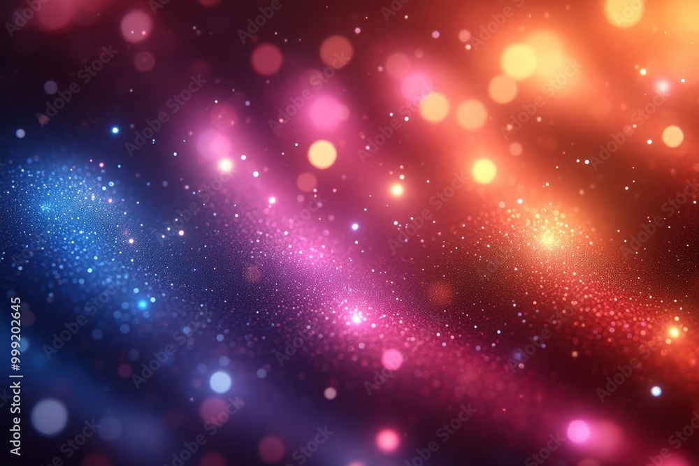 Fototapeta premium Vibrant Neon Light Particles In A Radiant Abstract Space