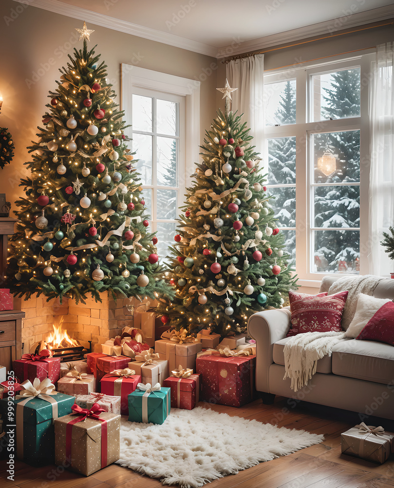 christmas tree with gifts christmas tree with gifts