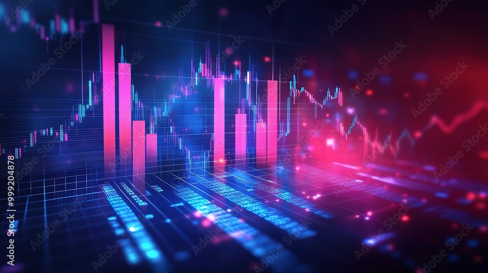 Abstract Financial Data Visualization Background Abstract Financial Data Visualization Background