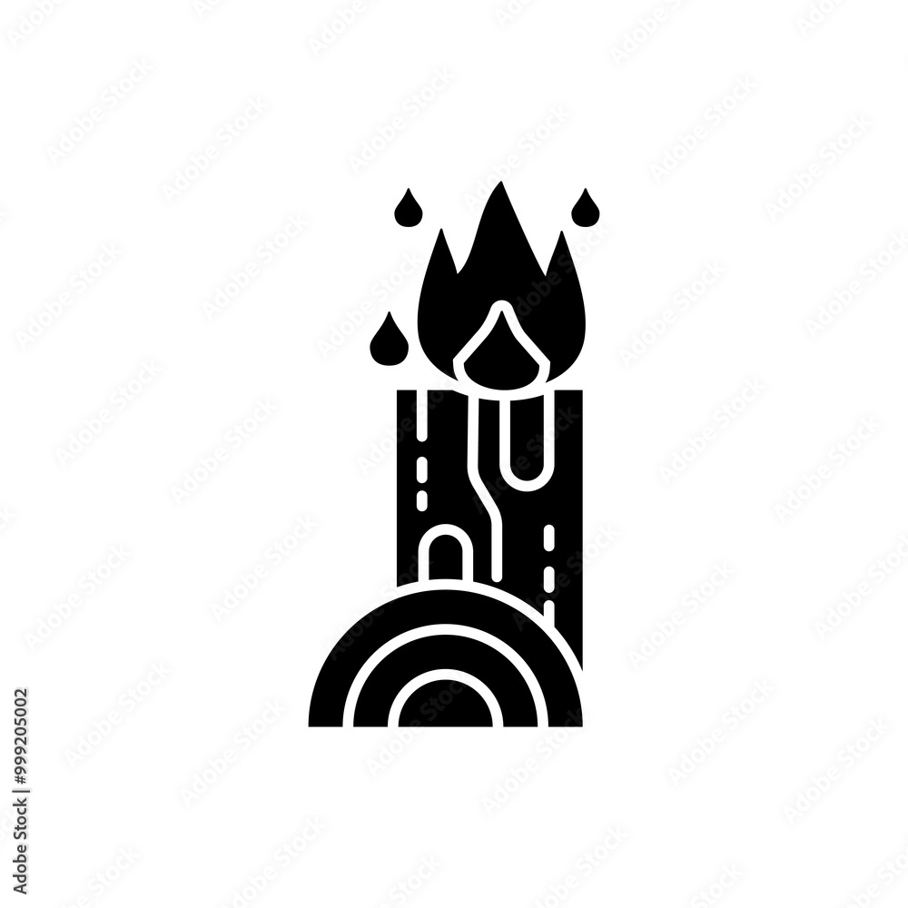 Obraz premium Firewood Icon In Simple Style.autumn theme icon.perfect for web design, mobile, print, etc. isolated on white background