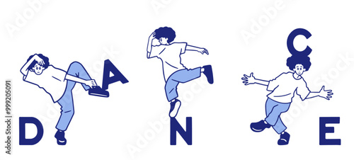 人物 ダンサーのイラストセット