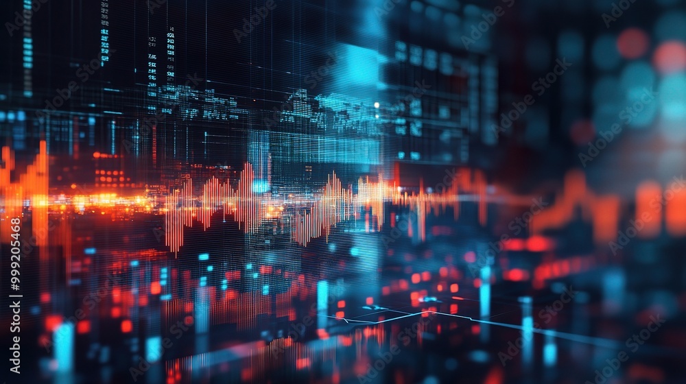 Abstract Digital Waveform and Data Visualization Abstract Digital Waveform and Data Visualization