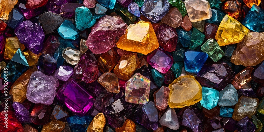 A lot of colorful gem, generative AI A lot of colorful gem, generative AI