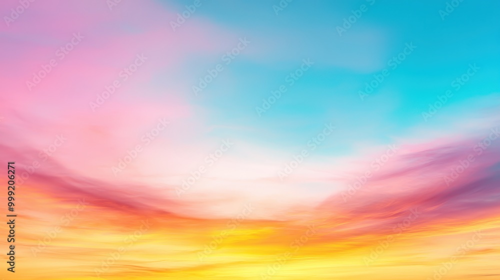 Colorful Sunset Sky with Clouds Background Warm Hues Soft Colors Colorful Sunset Sky with Clouds Background Warm Hues Soft Colors