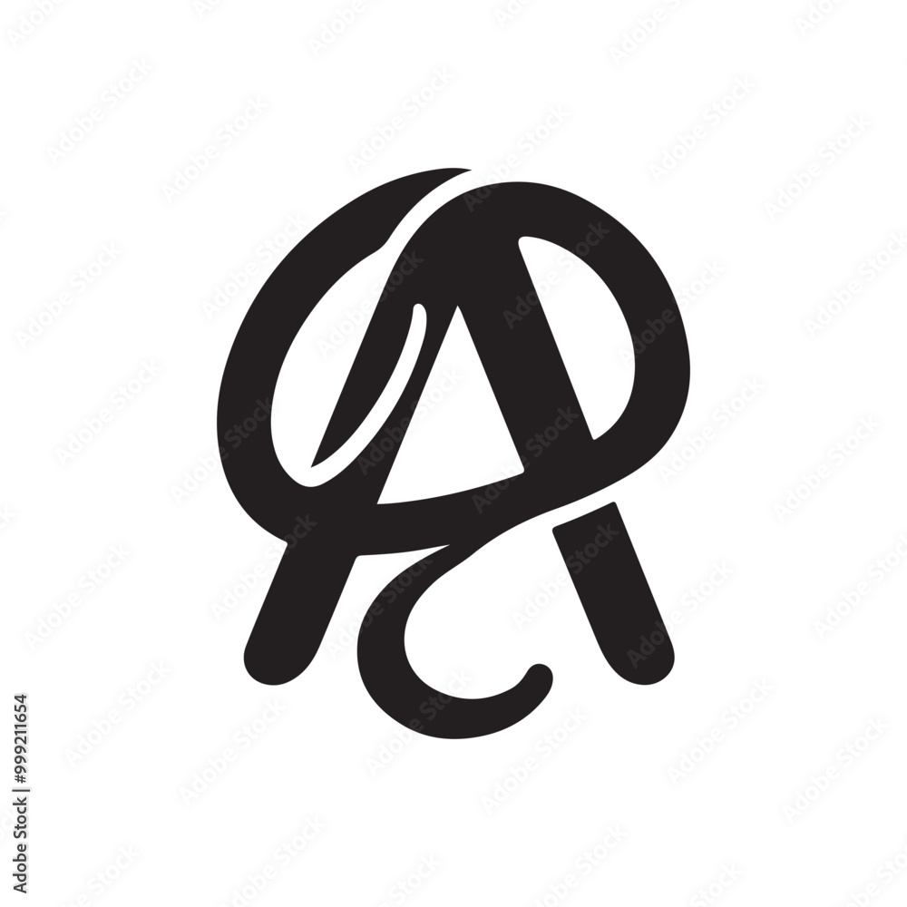 Sophisticated Letter A Logo with Fluid Shape: Minimalist Icon Template for Effective Brand Identity and Creative Branding Needs Sophisticated Letter A Logo with Fluid Shape: Minimalist Icon Template for Effective Brand Identity and Creative Branding Needs