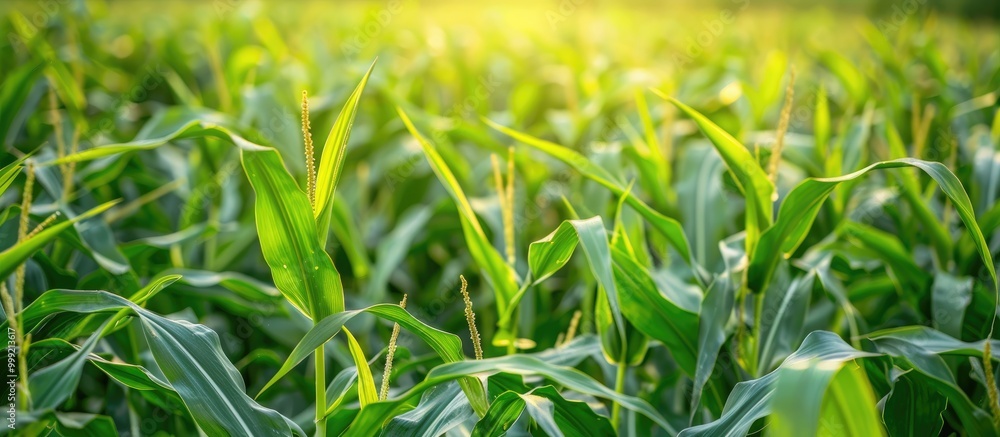 Green Corn Field Close Up Corn Field In The Countryside The Larvae Are Not Harvested Many Yong Maize Grown For Harvest To Sell To Food Factory Green Corn Field Close Up Corn Field In The Countryside The Larvae Are Not Harvested Many Yong Maize Grown For Harvest To Sell To Food Factory