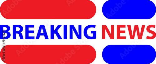 Breaking news header vector illustration. Breaking news label. Breaking news element