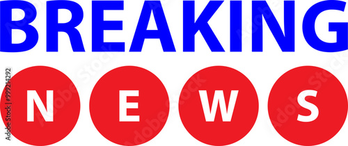 Breaking news header vector illustration. Breaking news label. Breaking news element
